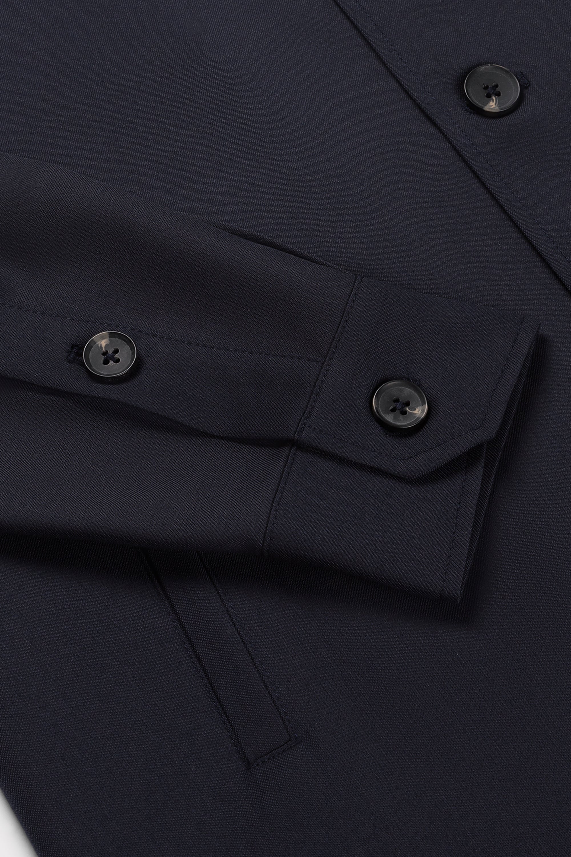 Luscento Wool Blend Shirt Navy