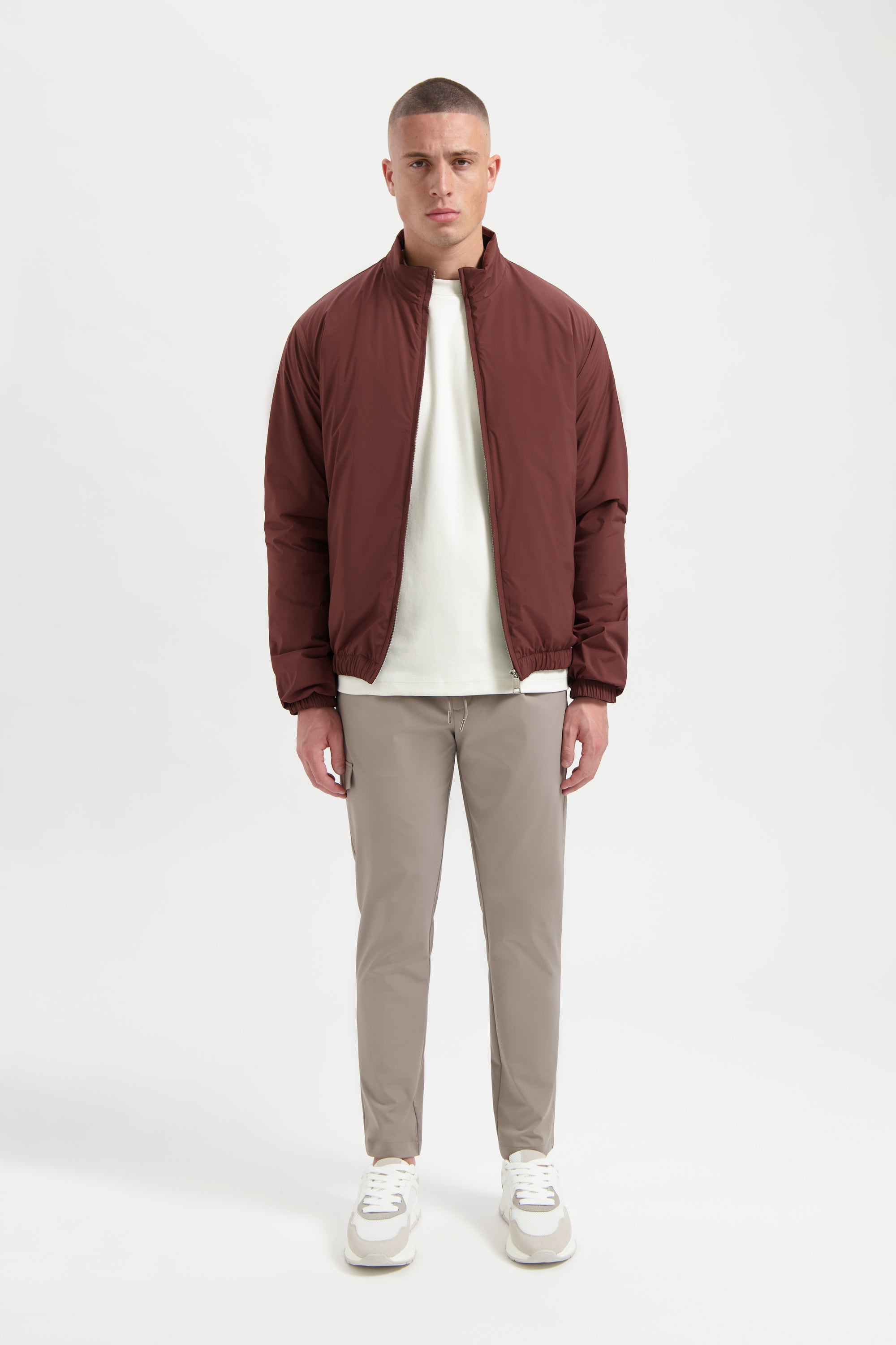 Wind Bomber Jacket Burgundy