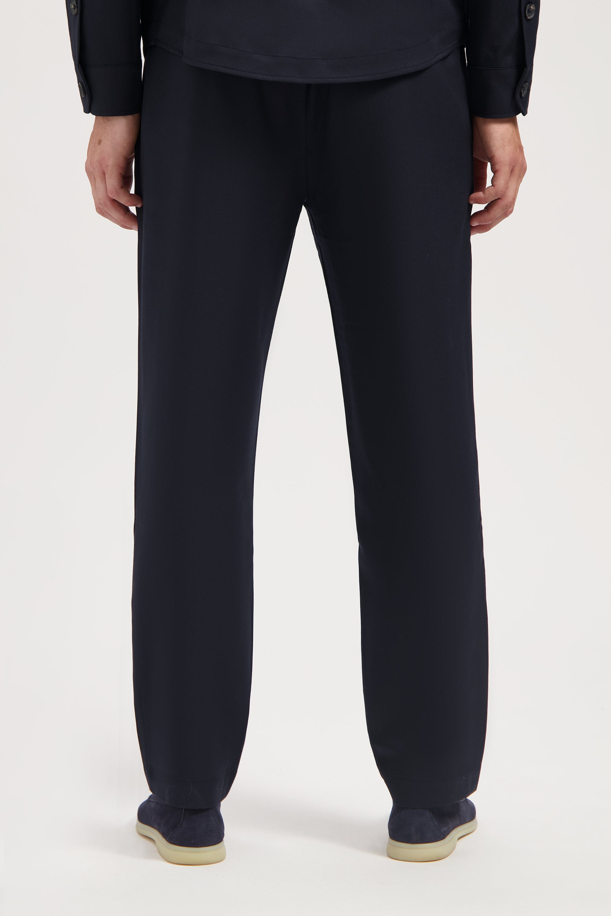 Luscento Wool Blend Trouser Navy